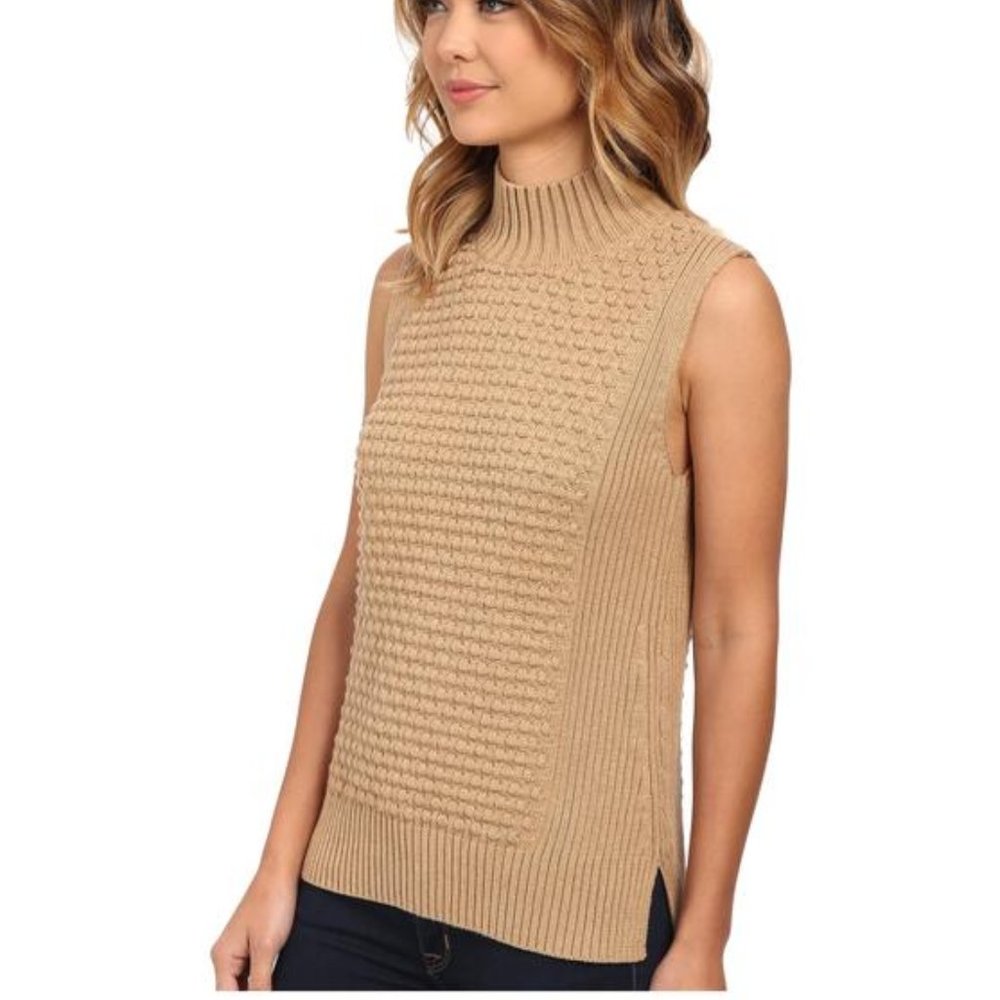 Vince Camuto Mock Neck Bobble Stitch Sweater